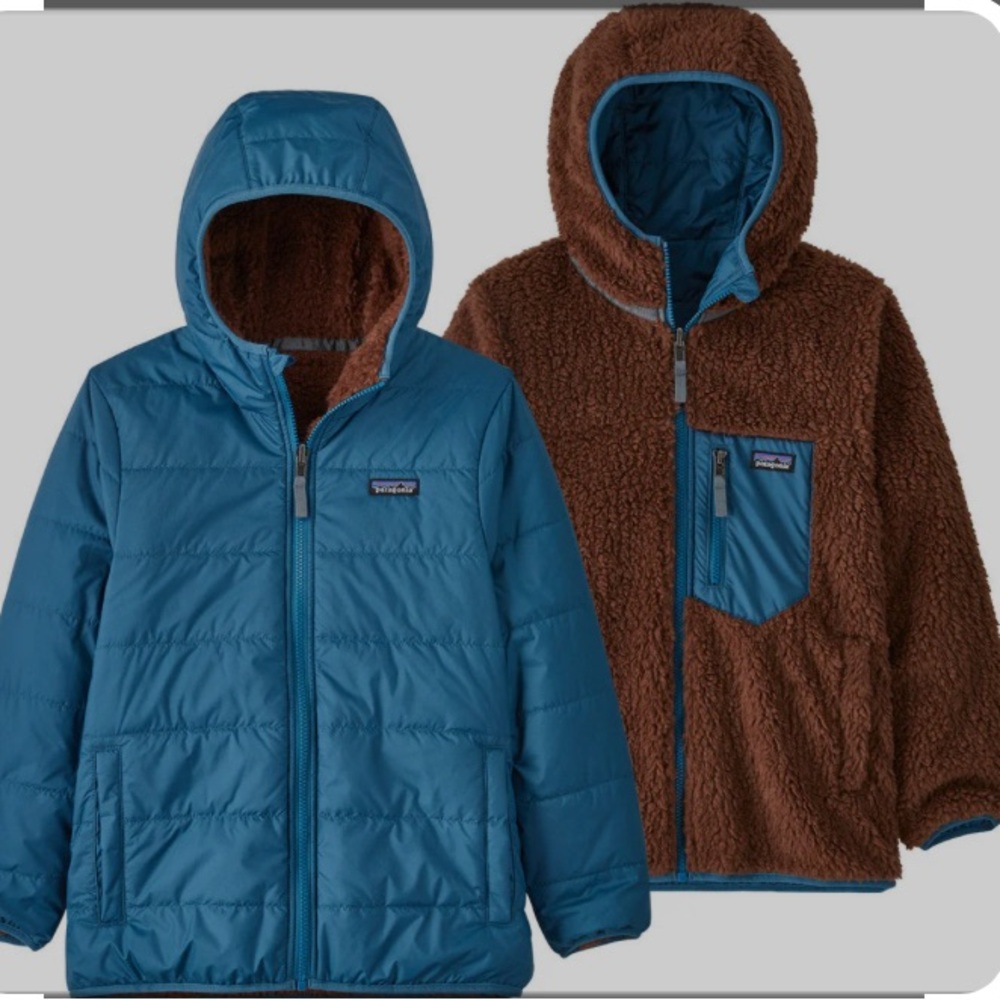 Patagonia Blue and Brown Reversible Jacket